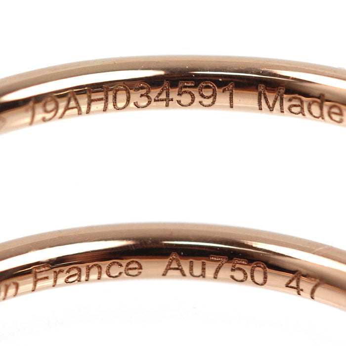 HERMES エルメス K18PG ピンクゴールド ウェディング リング・指輪 H119810B 7号 47 1.3g レディース【中古】【美品】