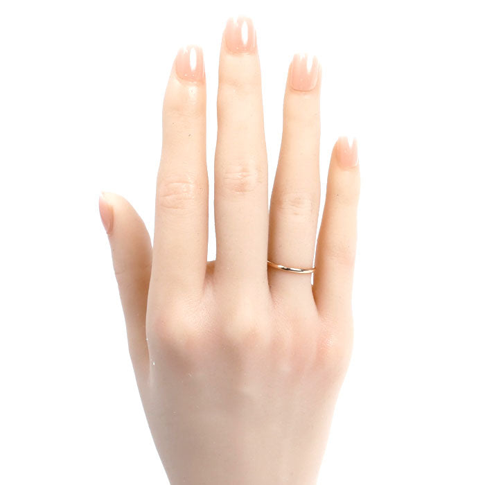 HERMES エルメス K18PG ピンクゴールド ウェディング リング・指輪 H119810B 7号 47 1.3g レディース【中古】【美品】