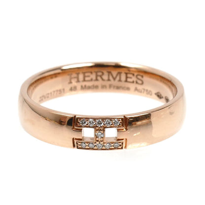 HERMES エルメス K18PG ピンクゴールド ヘラクレス ダイヤ リング・指輪 H119850B ダイヤモンド 8号 48 3.1g レディース【中古】【美品】