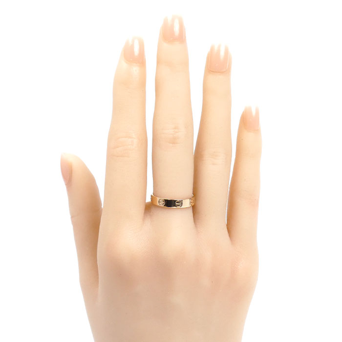 CARTIER カルティエ K18PG ピンクゴールド ミニラブ リング・指輪 12号 52 3.0g レディース【中古】【美品】