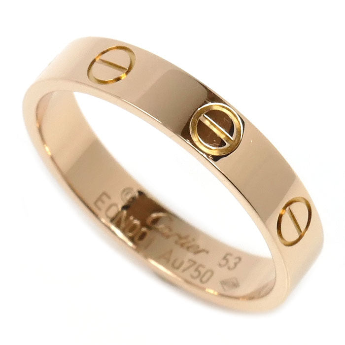CARTIER カルティエ K18PG ピンクゴールド ミニラブ リング・指輪 B4085253 12.5号 53 3.1g レディース【中古】【美品】