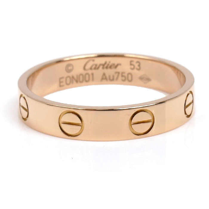 CARTIER カルティエ K18PG ピンクゴールド ミニラブ リング・指輪 B4085253 12.5号 53 3.1g レディース【中古】【美品】