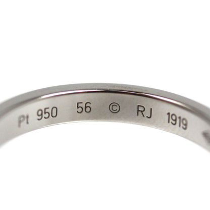 CARTIER カルティエ Pt950プラチナ エングレーブド 1P ダイヤ リング・指輪 ダイヤモンド 15.5号 56 5.0g レディース【中古】【美品】