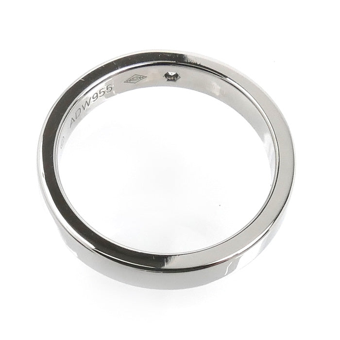 CARTIER カルティエ Pt950プラチナ エングレーブド 1P ダイヤ リング・指輪 B4051346 ダイヤモンド 6号 46 4.4g レディース【中古】【美品】