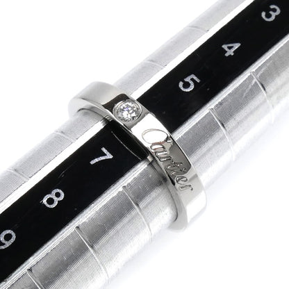 CARTIER カルティエ Pt950プラチナ エングレーブド 1P ダイヤ リング・指輪 B4051346 ダイヤモンド 6号 46 4.4g レディース【中古】【美品】