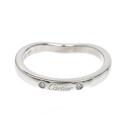 CARTIER カルティエ Pt950プラチナ バレリーナ カーブ ウェデング 3P ダイヤ リング・指輪 B4092948 ダイヤモンド 8号 48 3.2g レディース【中古】【美品】