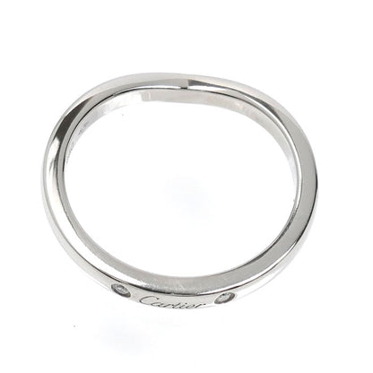 CARTIER カルティエ Pt950プラチナ バレリーナ カーブ ウェデング 3P ダイヤ リング・指輪 B4092948 ダイヤモンド 8号 48 3.2g レディース【中古】【美品】