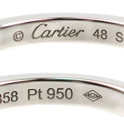 CARTIER カルティエ Pt950プラチナ バレリーナ カーブ ウェデング 3P ダイヤ リング・指輪 B4092948 ダイヤモンド 8号 48 3.2g レディース【中古】【美品】