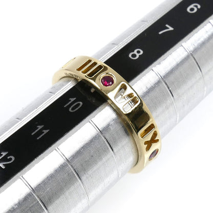 TIFFANY&Co. ティファニー K18YG イエローゴールド ピアスド アトラス 4P ルビー リング・指輪 ルビー 9号 2.8g レディース【中古】【美品】