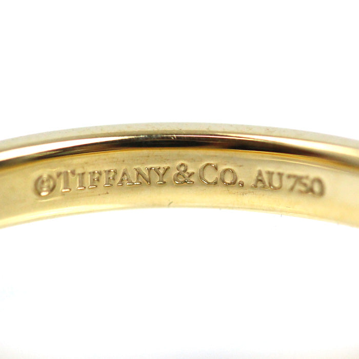TIFFANY&Co. ティファニー K18YG イエローゴールド フラットバンド 3P ダイヤ リング・指輪 ダイヤモンド 21号 3.9g ユニセックス【中古】【美品】
