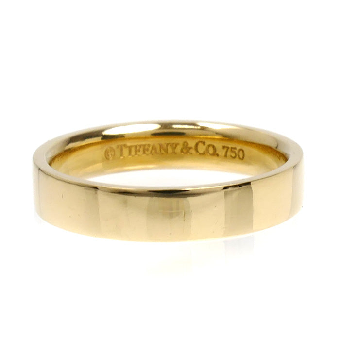 TIFFANY&Co. ティファニー K18YG イエローゴールド フラットバンド リング・指輪 15号 5.6g レディース【中古】