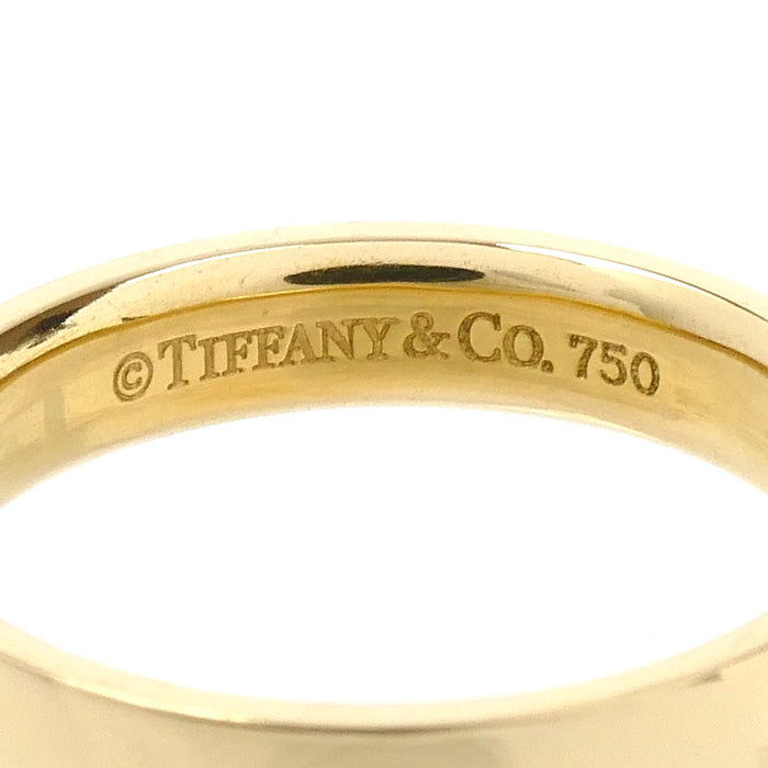 TIFFANY&Co. ティファニー K18YG イエローゴールド フラットバンド リング・指輪 15号 5.6g レディース【中古】