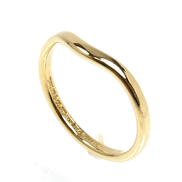 TIFFANY&Co. ティファニー K18YG イエローゴールド カーブドバンド リング・指輪 12号 2.3g レディース【中古】