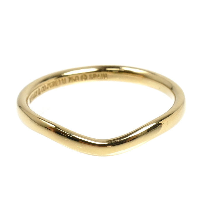TIFFANY&Co. ティファニー K18YG イエローゴールド カーブドバンド リング・指輪 12号 2.3g レディース【中古】