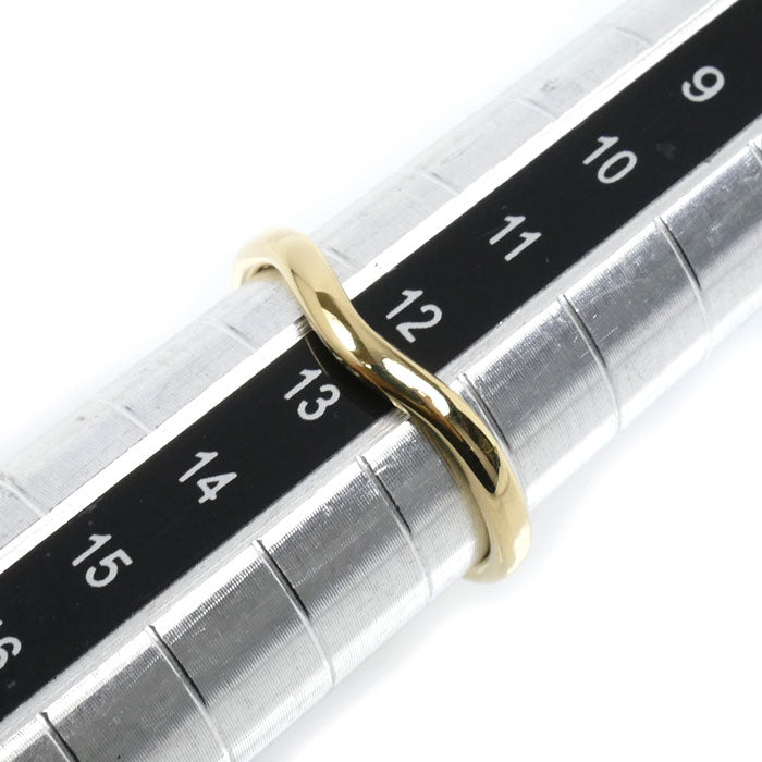 TIFFANY&Co. ティファニー K18YG イエローゴールド カーブドバンド リング・指輪 12号 2.3g レディース【中古】