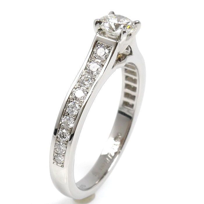 CARTIER カルティエ Pt950プラチナ ソリテール 1895 ハーフエタニティ リング・指輪 CRN4161048 ダイヤモンド 8号 48 3.7g レディース【中古】【美品】