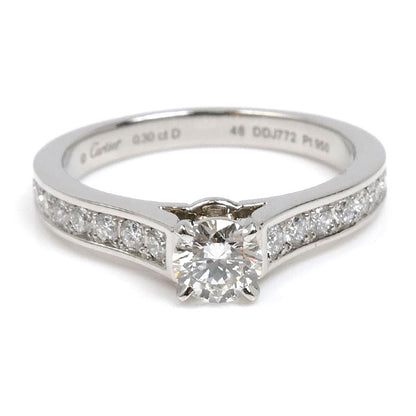 CARTIER カルティエ Pt950プラチナ ソリテール 1895 ハーフエタニティ リング・指輪 CRN4161048 ダイヤモンド 8号 48 3.7g レディース【中古】【美品】