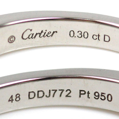 CARTIER カルティエ Pt950プラチナ ソリテール 1895 ハーフエタニティ リング・指輪 CRN4161048 ダイヤモンド 8号 48 3.7g レディース【中古】【美品】
