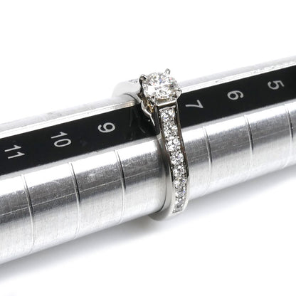 CARTIER カルティエ Pt950プラチナ ソリテール 1895 ハーフエタニティ リング・指輪 CRN4161048 ダイヤモンド 8号 48 3.7g レディース【中古】【美品】