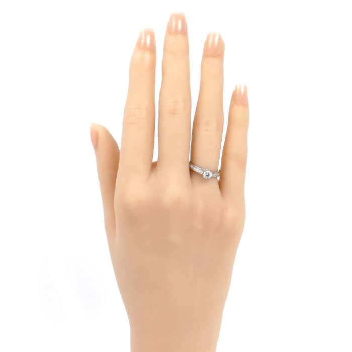 CARTIER カルティエ Pt950プラチナ ソリテール 1895 ハーフエタニティ リング・指輪 CRN4161048 ダイヤモンド 8号 48 3.7g レディース【中古】【美品】