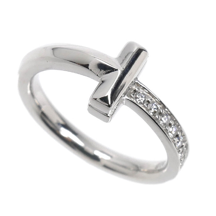 TIFFANY&Co. ティファニー K18WG ホワイトゴールド Tワン リング・指輪 67795474 ダイヤモンド 7号 3.8g レディース【中古】【美品】