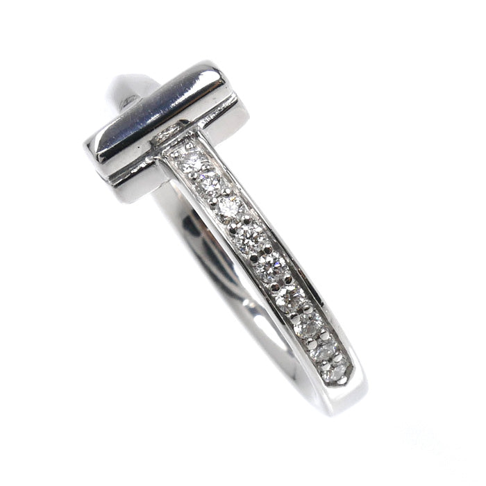 TIFFANY&Co. ティファニー K18WG ホワイトゴールド Tワン リング・指輪 67795474 ダイヤモンド 7号 3.8g レディース【中古】【美品】