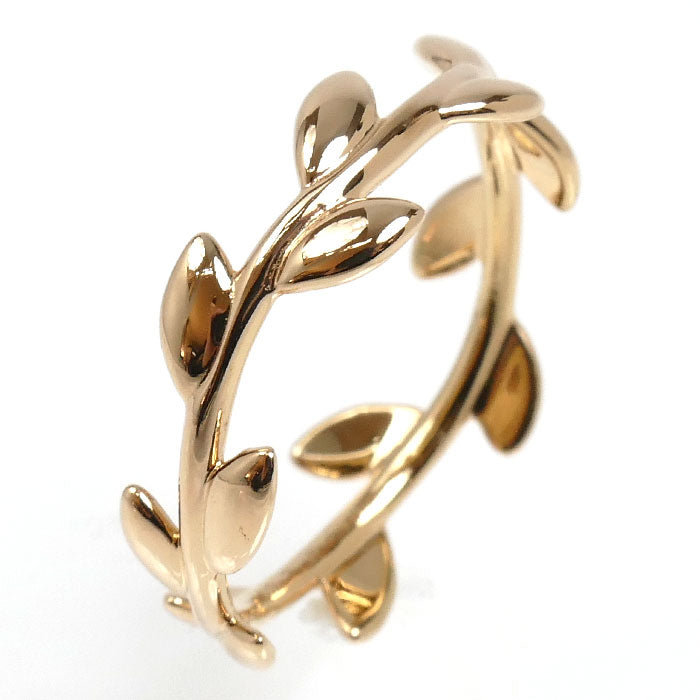 TIFFANY&Co. ティファニー K18PG ピンクゴールド オリーブリーフ ナロー リング・指輪 60146088 14号 2.5g レディース【中古】【美品】