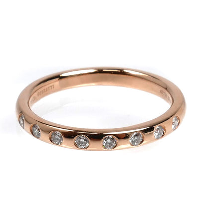 TIFFANY&Co. ティファニー K18PG ピンクゴールド スタッキングバンド 8P ダイヤ リング・指輪 ダイヤモンド 17.5号 4g レディース【中古】【美品】