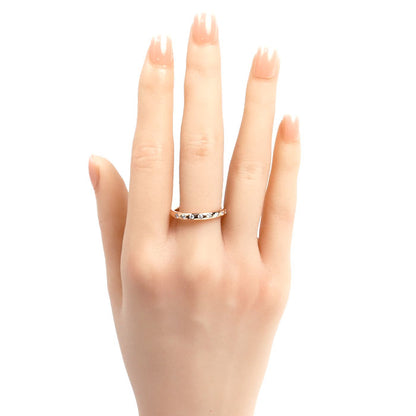 TIFFANY&Co. ティファニー K18PG ピンクゴールド スタッキングバンド 8P ダイヤ リング・指輪 ダイヤモンド 17.5号 4g レディース【中古】【美品】