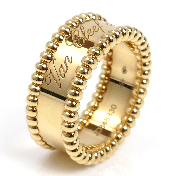Van Cleef & Arpels ヴァンクリーフ＆アーペル K18YG イエローゴールド ペルレ シニアチュール リング・指輪 VCAR03Y649 9号 49 7.9g レディース【中古】【美品】