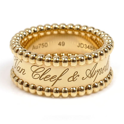 Van Cleef & Arpels ヴァンクリーフ＆アーペル K18YG イエローゴールド ペルレ シニアチュール リング・指輪 VCAR03Y649 9号 49 7.9g レディース【中古】【美品】