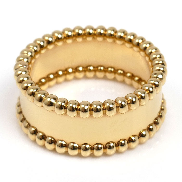 Van Cleef & Arpels ヴァンクリーフ＆アーペル K18YG イエローゴールド ペルレ シニアチュール リング・指輪 VCAR03Y649 9号 49 7.9g レディース【中古】【美品】