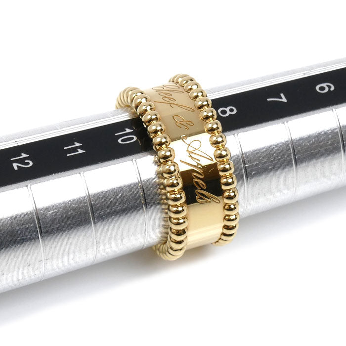 Van Cleef & Arpels ヴァンクリーフ＆アーペル K18YG イエローゴールド ペルレ シニアチュール リング・指輪 VCAR03Y649 9号 49 7.9g レディース【中古】【美品】