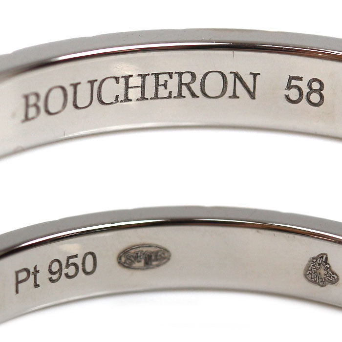 Boucheron ブシュロン Pt950プラチナ クルドパリ ミディアム リング・指輪 JAL00109 17.5号 58 5.2g ユニセックス【中古】【美品】