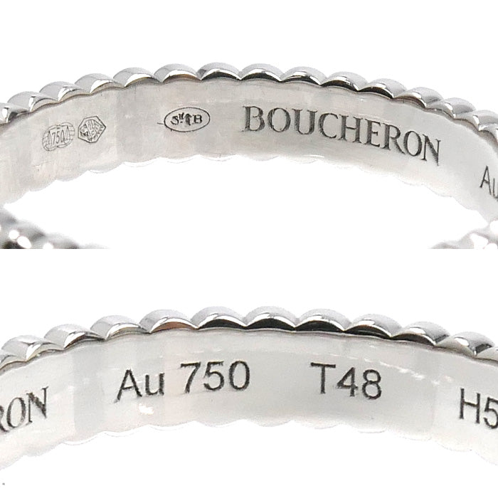 Boucheron ブシュロン K18WG ホワイトゴールド キャトル グログラン リング・指輪 JAL01170 8号 48 2.8g レディース【中古】【美品】