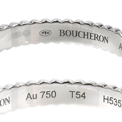Boucheron ブシュロン K18WG ホワイトゴールド キャトル グログラン リング・指輪 JAL01170 14号 54 3.3g レディース【中古】【美品】