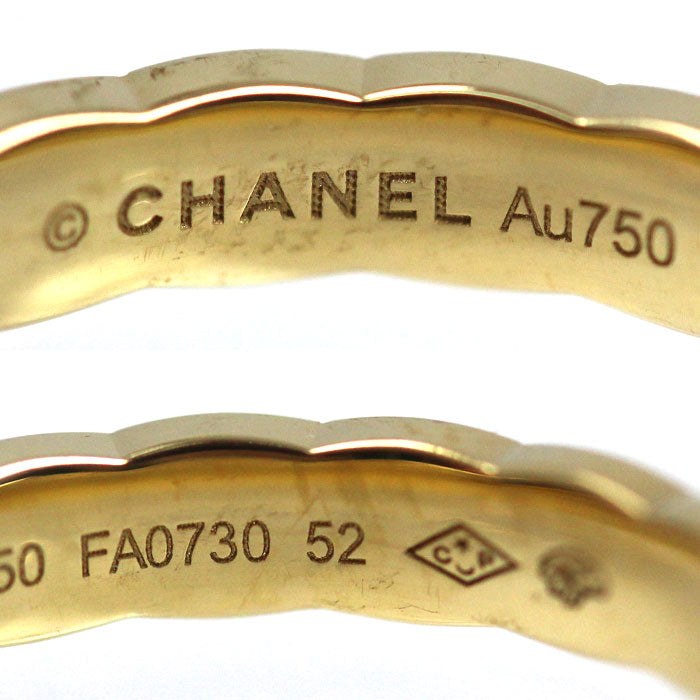 CHANEL シャネル K18YG イエローゴールド ココ クラッシュ リング・指輪 J11794 11.5号 52 3.7g レディース【中古】【美品】