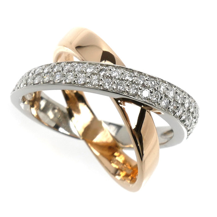 Vendome Aoyama ヴァンドーム青山 K18PG ピンクゴールド Pt900プラチナ リング・指輪 ダイヤモンド0.46ct 12.5号 7.5g レディース【中古】【美品】