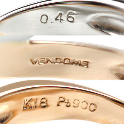 Vendome Aoyama ヴァンドーム青山 K18PG ピンクゴールド Pt900プラチナ リング・指輪 ダイヤモンド0.46ct 12.5号 7.5g レディース【中古】【美品】
