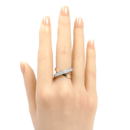 Vendome Aoyama ヴァンドーム青山 K18PG ピンクゴールド Pt900プラチナ リング・指輪 ダイヤモンド0.46ct 12.5号 7.5g レディース【中古】【美品】