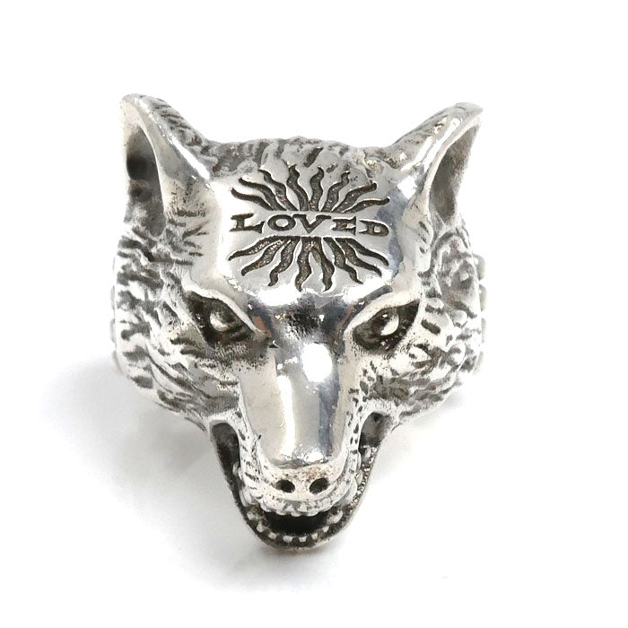 GUCCI グッチ シルバー925 アンガーフォレスト ウルフヘッド リング・指輪 16号 18.1g メンズ【中古】