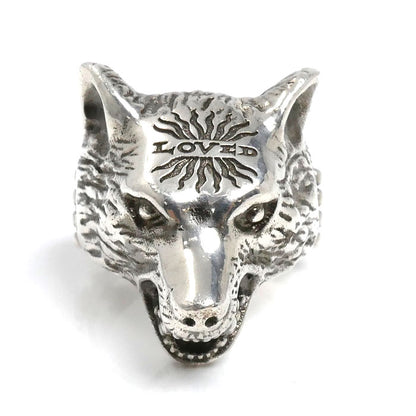 GUCCI グッチ シルバー925 アンガーフォレスト ウルフヘッド リング・指輪 16号 18.1g メンズ【中古】