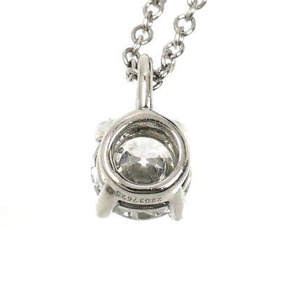 TIFFANY&Co. ティファニー Pt950プラチナ ソリティア ネックレス ダイヤモンド0.41ct 2.5g 42cm レディース【中古】【美品】