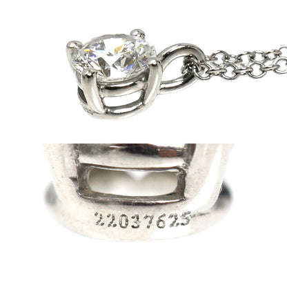 TIFFANY&Co. ティファニー Pt950プラチナ ソリティア ネックレス ダイヤモンド0.41ct 2.5g 42cm レディース【中古】【美品】