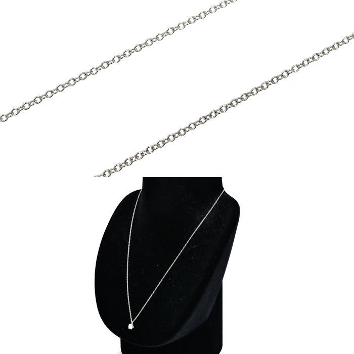 TIFFANY&Co. ティファニー Pt950プラチナ ソリティア ネックレス ダイヤモンド0.41ct 2.5g 42cm レディース【中古】【美品】