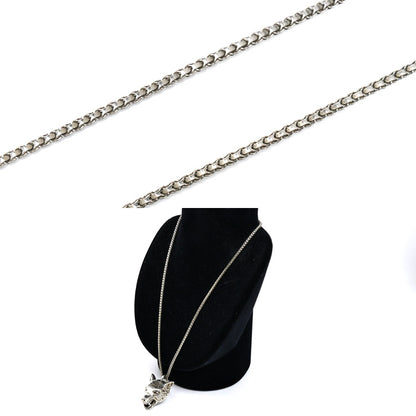 GUCCI グッチ シルバー925 アンガーフォレスト ウルフ ネックレス 54.3g 55cm メンズ【中古】