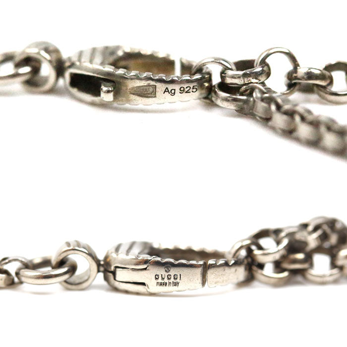 GUCCI グッチ シルバー925 アンガーフォレスト ウルフ ネックレス 54.3g 55cm メンズ【中古】