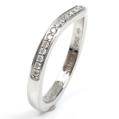 CARTIER カルティエ Pt950プラチナ バレリーナ カーブ ハーフエタニティ リング・指輪 B4093046 ダイヤモンド 6号 46 2.8g レディース【中古】【美品】