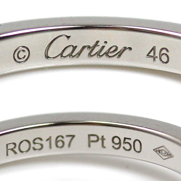 CARTIER カルティエ Pt950プラチナ バレリーナ カーブ ハーフエタニティ リング・指輪 B4093046 ダイヤモンド 6号 46 2.8g レディース【中古】【美品】