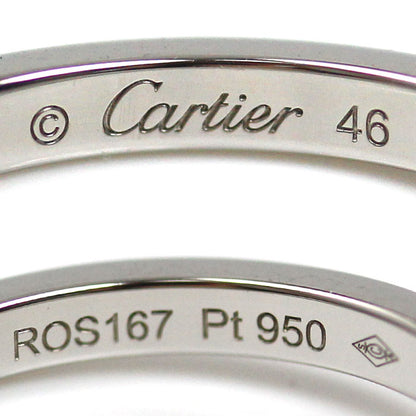 CARTIER カルティエ Pt950プラチナ バレリーナ カーブ ハーフエタニティ リング・指輪 B4093046 ダイヤモンド 6号 46 2.8g レディース【中古】【美品】